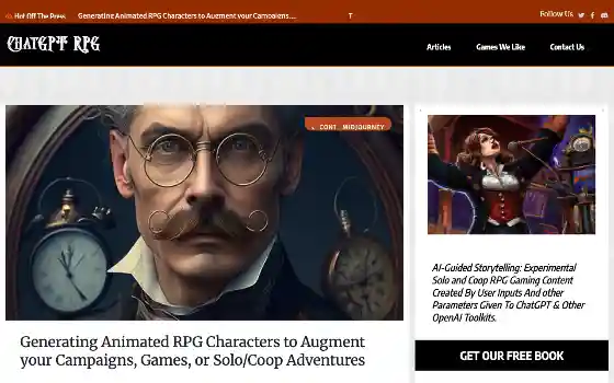 ChatGPT RPG : capture d’écran archivée
