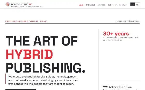 Holistic Hybrid Inc. : capture d’écran archivée