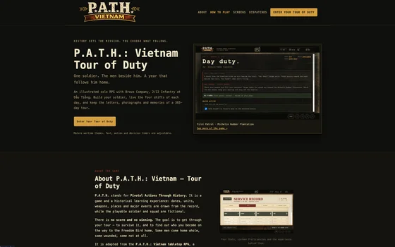P.A.T.H.: Vietnam : capture d’écran archivée